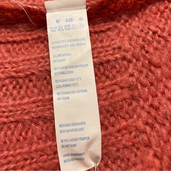 Catimini Girls Wool Blend Zip Front Cardigan Sweater Size 12 - Picture 8 of 8